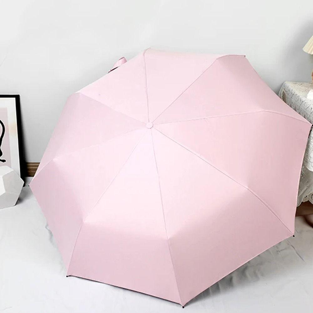 UV Protection Color Glue Umbrella Thickened UPF 50+ Folding Umbrella All-weather Rain or Shine High-Density Fabric