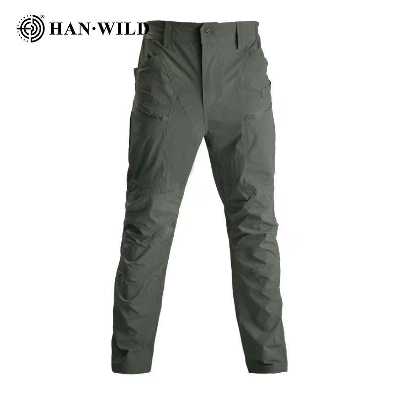 

Рабочие брюки Hanye Outdoor Pants Мужские прямые брюки Четырехсторонние эластичные тактические брюки Быстросохнущие брюки Большие длинные брюки для альпинизма XL зелёный