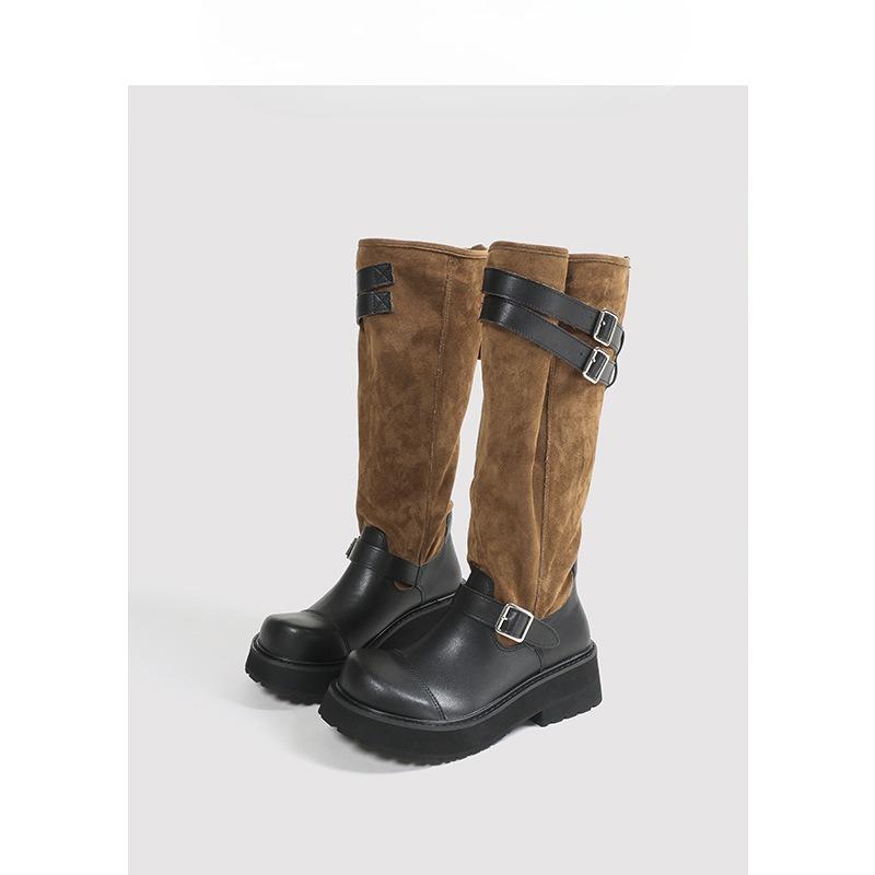 Thick-soled Retro Shoes, Long Boots, New Retro Boots for Women, Work Boots