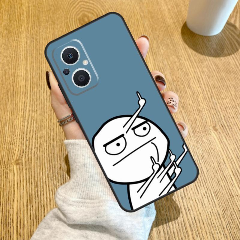 Funny Man Middle Finger Funda For OPPO Reno 14 F 10 11 12 13 Pro 13F 12F 11F 7 8 Lite OPPO Find X6 X5 X8 X9 Pro Case