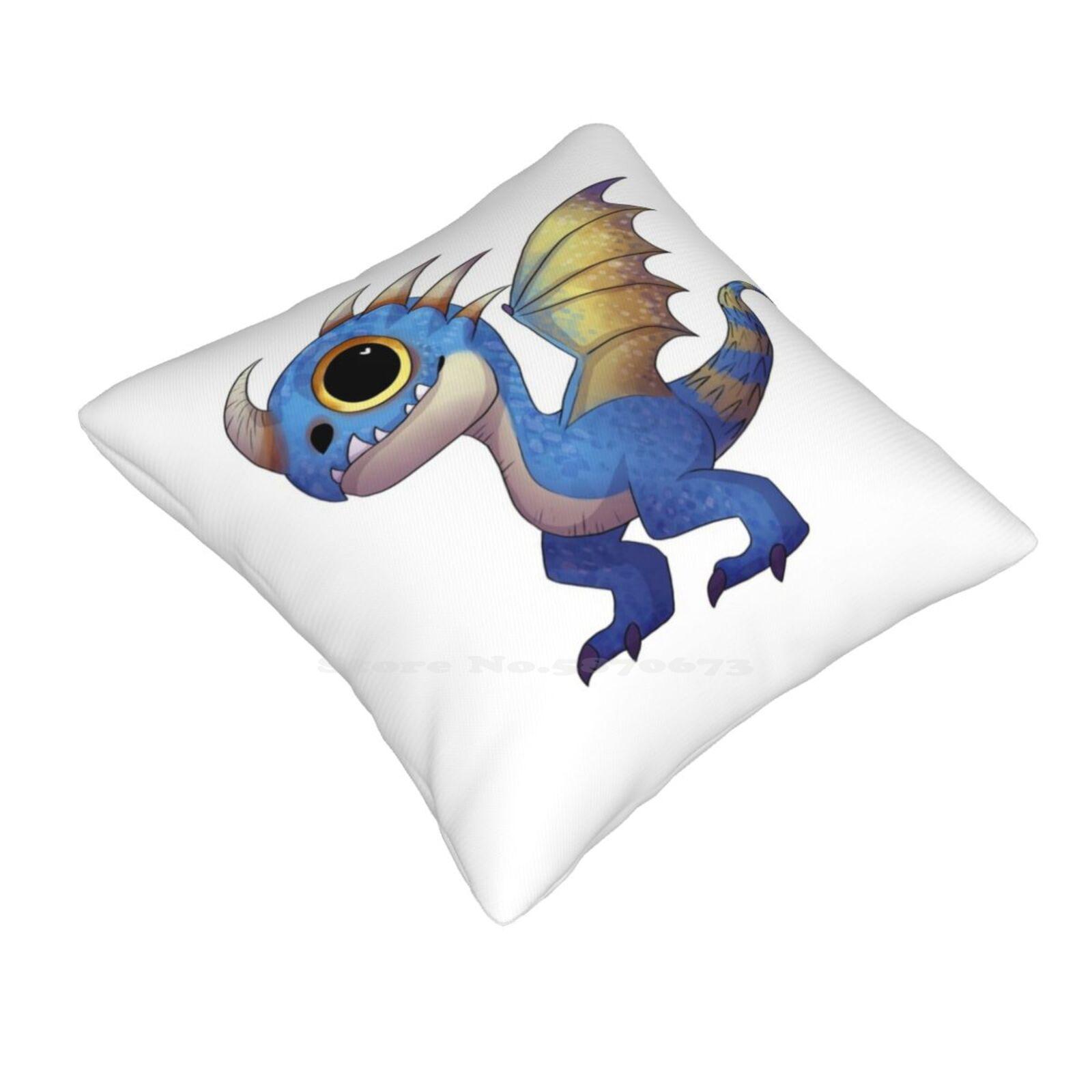 Stormfly The Deadly Nadder Pillows Case Bedroom Home Decoration Httyd Stormfly Deadly Nadder Dragons Chibi Cute Peach skin 18*18(CM)-1Pcs