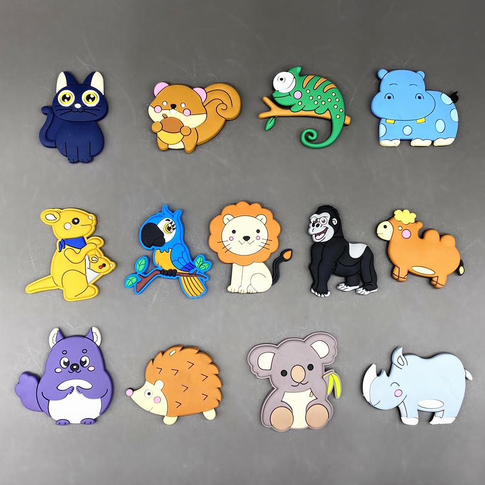 Nieuwe PVC Koelkastmagneten Cartoon Dier Magnetische Magneet voor Koelkast Decor Leuke Koelkastmagneten voor Kinderen