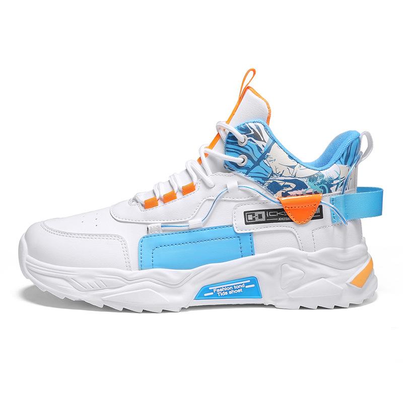 High-top men's shoes winter youth velvet thickened sports shoes cold-proof and warm dad shoes winter men's cotton shoes