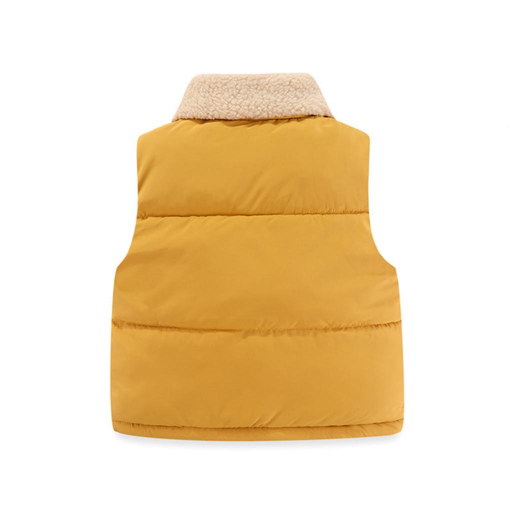 Kids' Stand Collar Vest - Solid Color Sleeveless