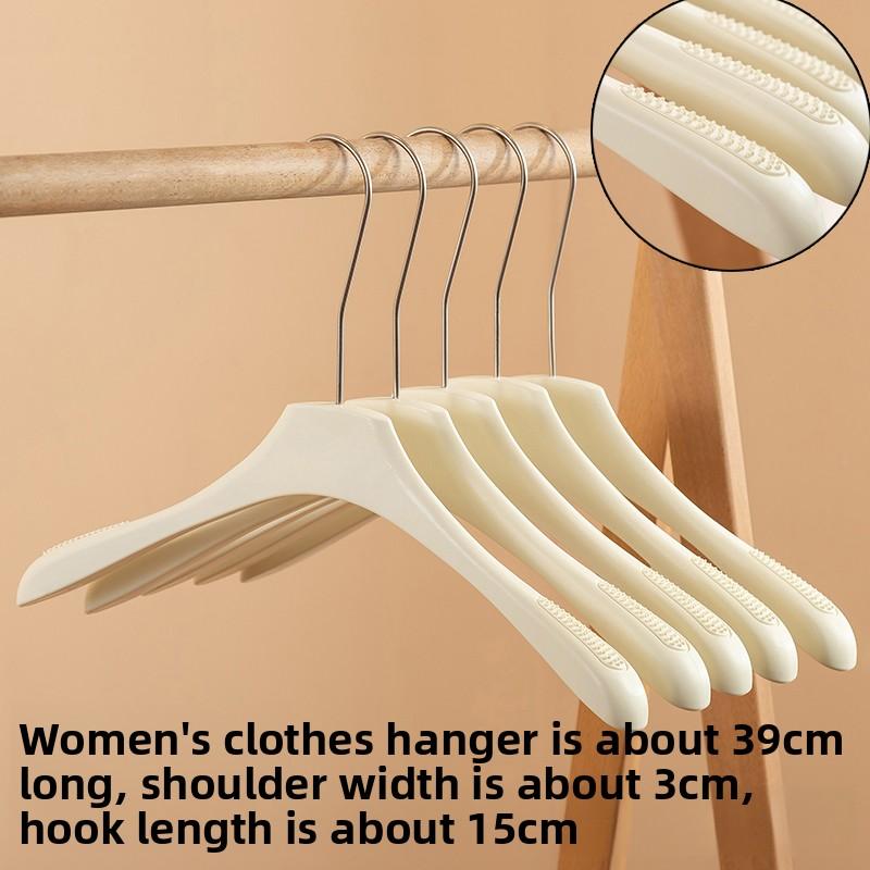 No-Trace Plastic Clothes Hangers for Clothing Stores Home Use Adult Modern Sle Iron Hook Anti-Slip Design Wardrobe Storage