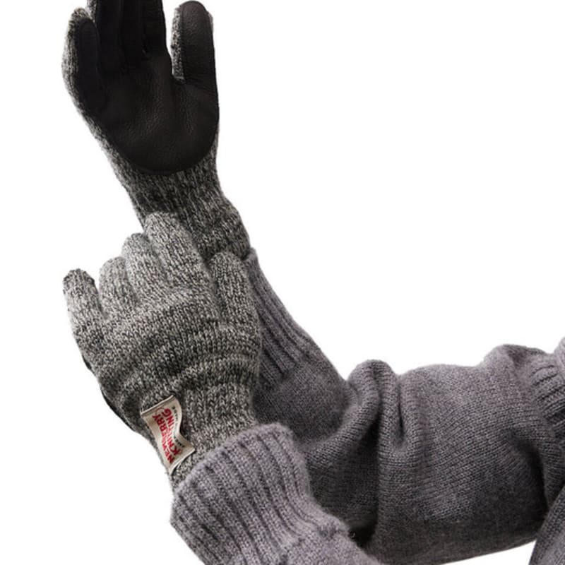 NEWBERRY KNITTING Deerskin Wool Gloves - Charcoal