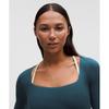 Lululemon Wundermost Ultra Soft Nulu Square Neck Long Sleeve Shirt Indochine Blue