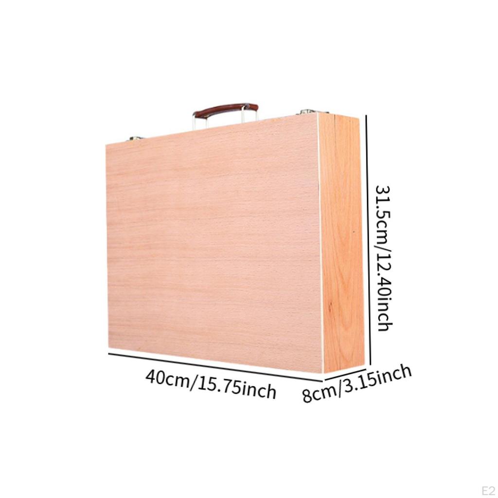 Artist Supplies Box with Locking Clasps,Multifunctional Handle,Art Tool Storage Organizer