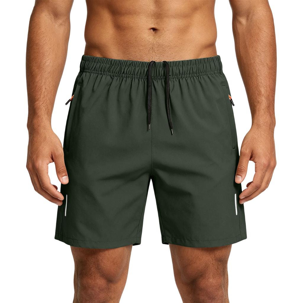 Men’s Lightweight Quick Dry Shorts with Elastic Waistband and Drawstring for Outdoor Sports and Daily Wear