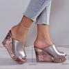 Fashion Chunky Super High Heels Women Slides Clogs Sandals Platform Shoes Pumps Female Flip Flop Ladies Slippers