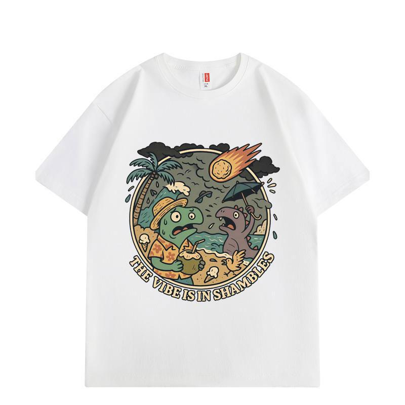 

The Vibes Are in Shambles Funny Meme T-shirt Men Women Fashion Vintage Short Sleeve T-shirts Summer Cotton T Shirt S
