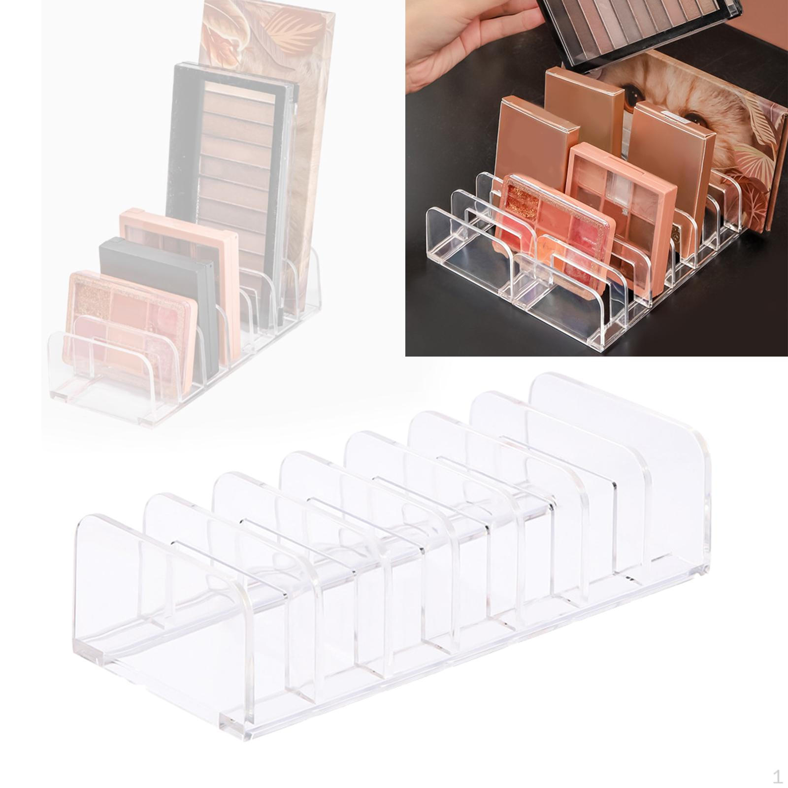 Modern 7-Section Divided Makeup Organizer, Eyeshadow Palettes Blush Kit Holder, for Dresser Vanity