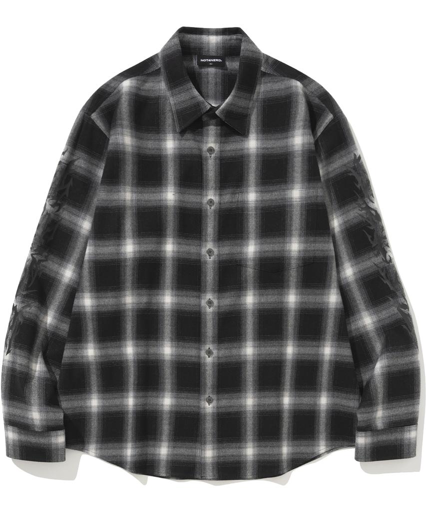 NOT4NERD N4Nd Offshoot Flannel Shirt - Black