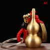 Traditional Chinese Natural Feng Shui Gourd Brass Mental Golden Wu Lou Luo Lu Health Enhance Luck Ornament Home Decor