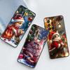 Christmas Cartoon Cat Art For Samsung A41 A35 A34 A33 A32 A25 A24 A23 A21s A06 A05 A04 A03 Note 10 20 Ultra 5G Black Phone Case