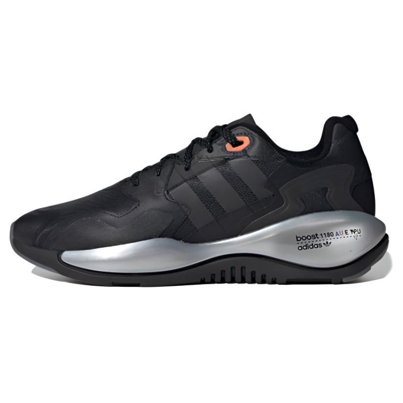adidas Originals ZX Tessuto Alchino Pelle Sintetica Classiche Sportive Traspiranti Basse Scarpe Lifestyle Sneakers Unisex Nero Argento FX6225