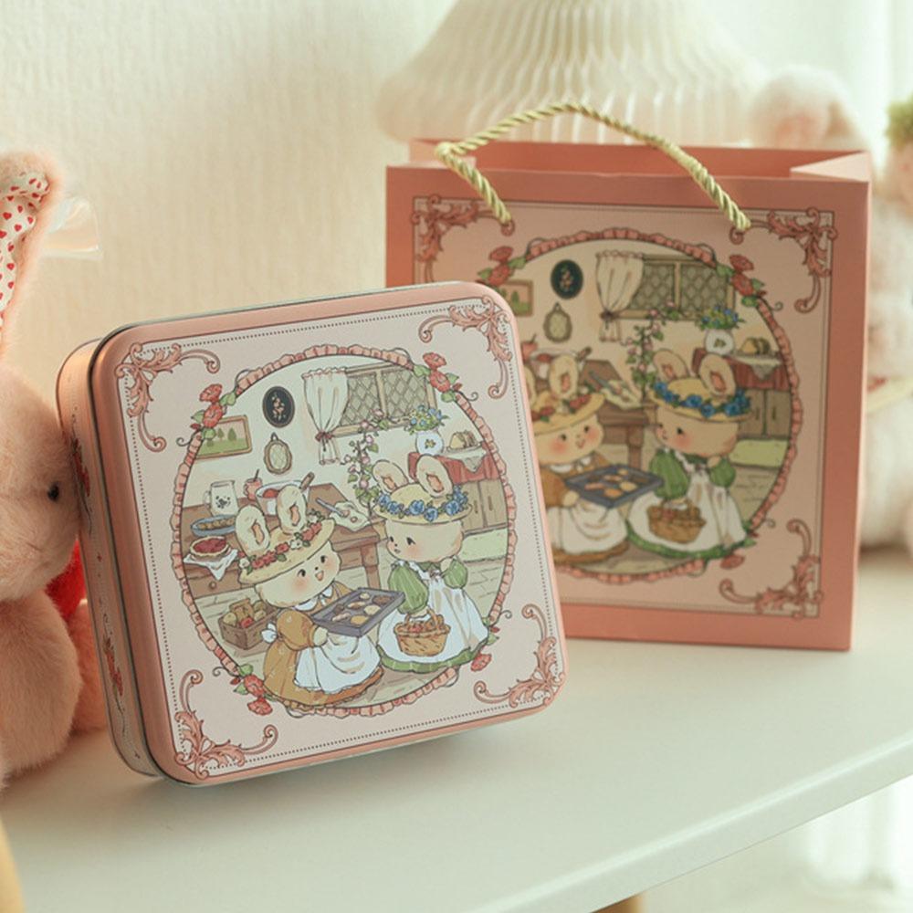 Cartoon Rabbit Iron Box Multicolor Candy Box High Quality Gift Box  Money Contain