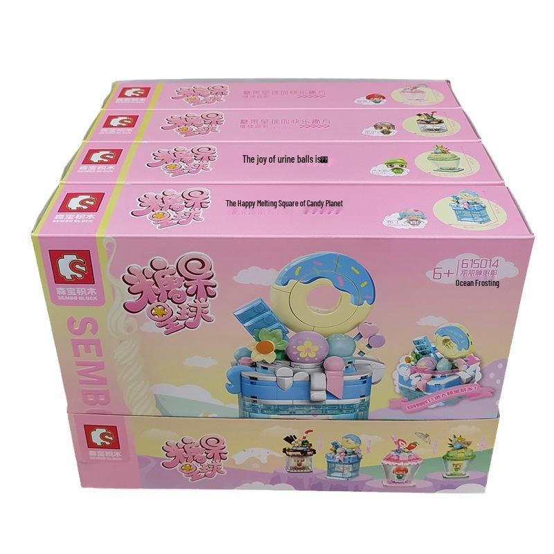Sylvanian Families Candy Planet Pink Heart Building Blocks - Cute Birthday Gift for Girls