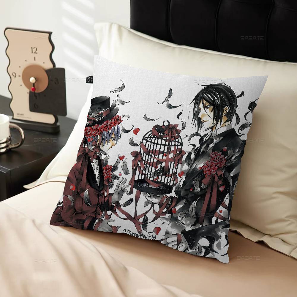 Manga Series Black Butlers Personalized Pillow Dust Cover Bedroom Kids Party Decoration Pillowcase Birthday Children Gift