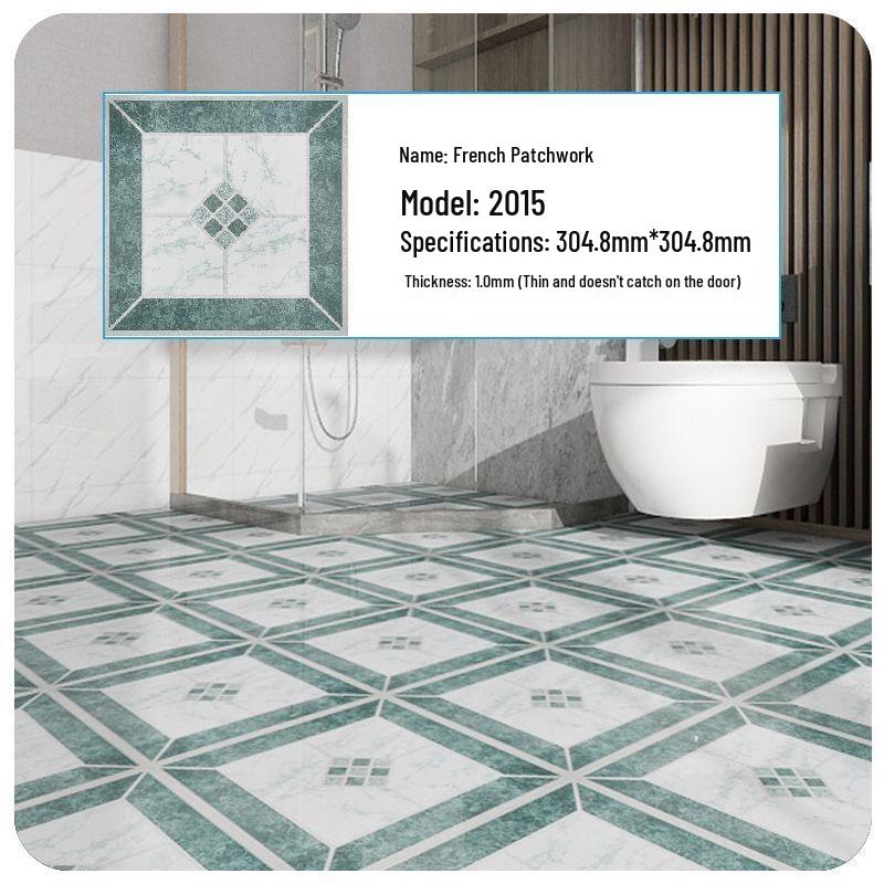 PVC Self-Adhesive Waterproof Stone Plastic Floor Sticker for Bathroom and Kitchen