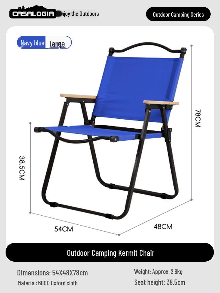 Boguwen Tianji Tragbarer Klapp-Outdoor-Stuhl für Camping, Picknicks, Strand und Imbissstände - Kermit-Stil