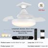 LED Fan Light Hanging Invisible Fan Blade With E27 Base Mute Remote Control +APP Dimmable Living Room Bedroom Study Lighting