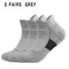 3 Pairs Breathable Mesh Athletic Terry Socks Cushioned Moisture-managing and Durable Reduces Foot for Running Hiking & Sports
