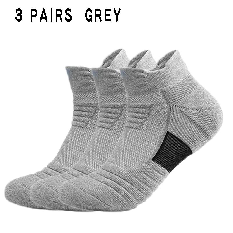 3 Pairs Breathable Mesh Athletic Terry Socks Cushioned Moisture-managing and Durable Reduces Foot for Running Hiking & Sports