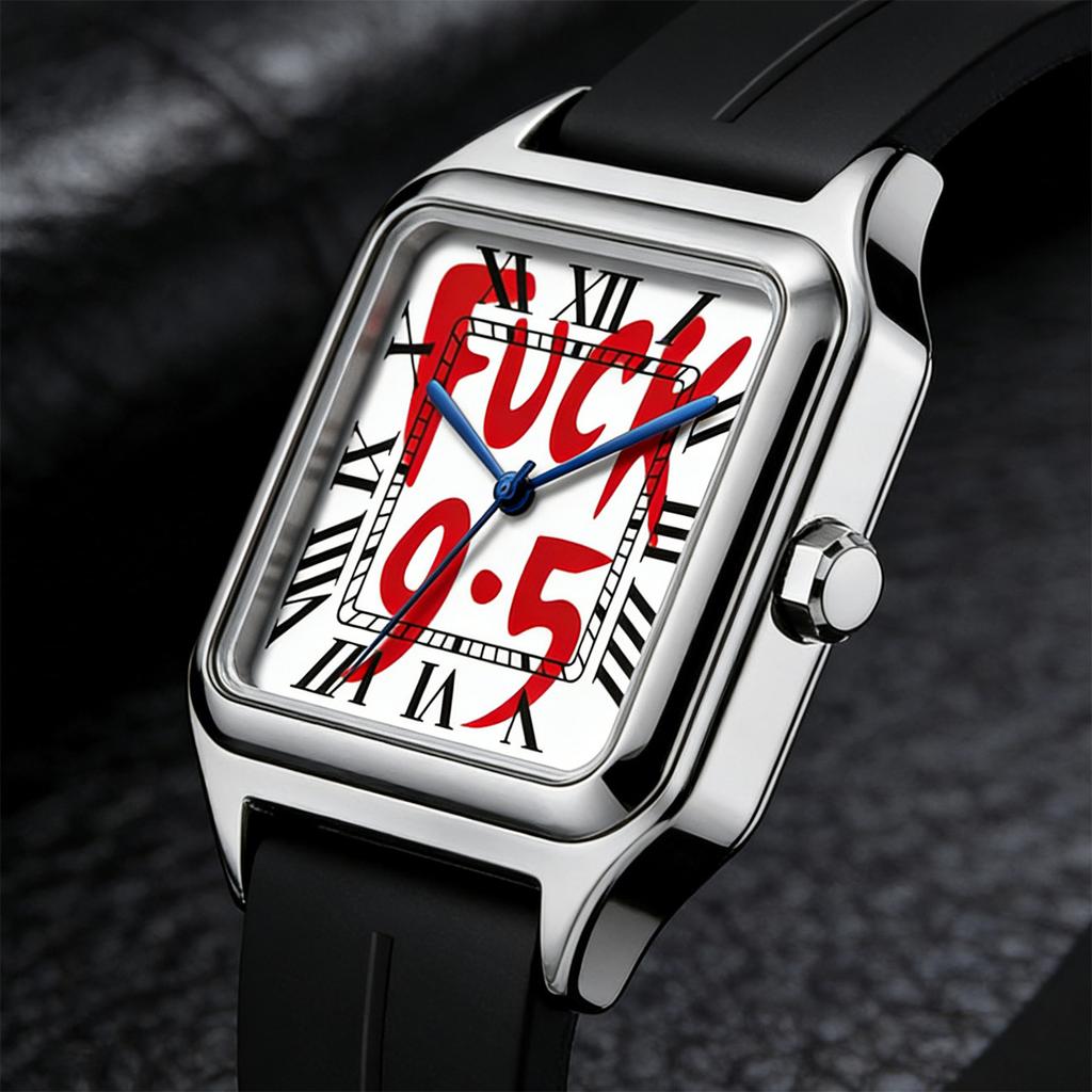 Fashion Square Watch for Men Women, Versatile Casual Arabic Dial Waterproof Quartz Wristwatch