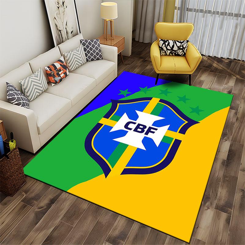 Brazilian Flag Shield Design suitable as a non-slip mat for the living room or bedroom sofa