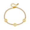gold crystal tennis bracelet for women