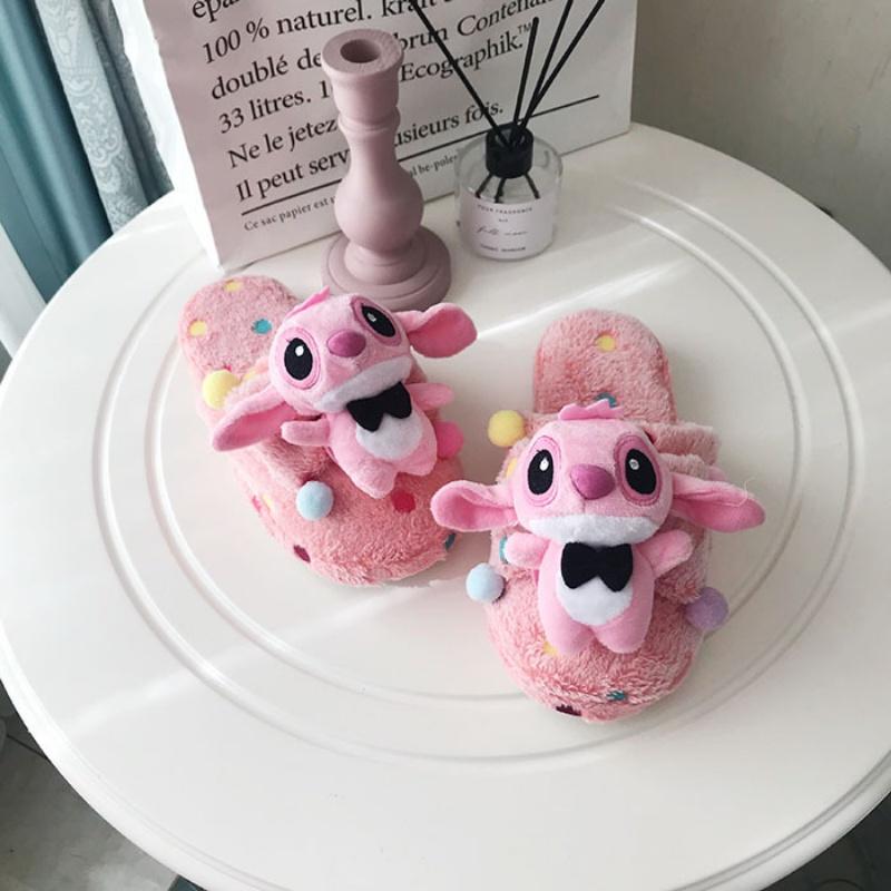 Warme und kuschelige Lilo & Stitch Plüschpantoffeln – Unisex-Pantoffeln für Paare