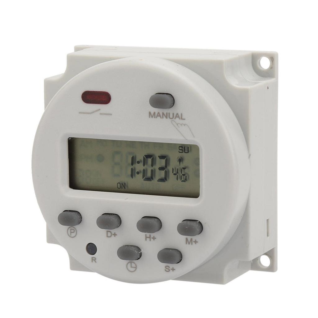 Small Type 7 Days Programmable Digital Displayed Timer Switch 1S 168h 5VA(220V AC)