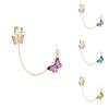 Elegant Alloy Butterfly Earrings Charming European Style For Women In Multiple Colors
