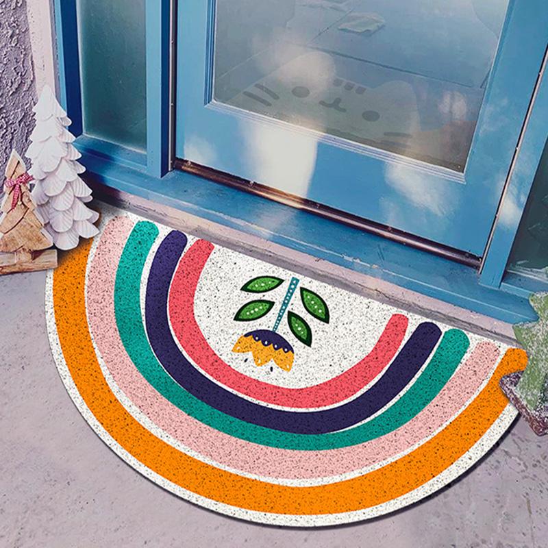 Arch Door Mats Outdoor Indoor Antiwear PVC Waterproof Ant-Slip Bedroom Rugs and Carpets Rainbow Printed Entrance Doormat