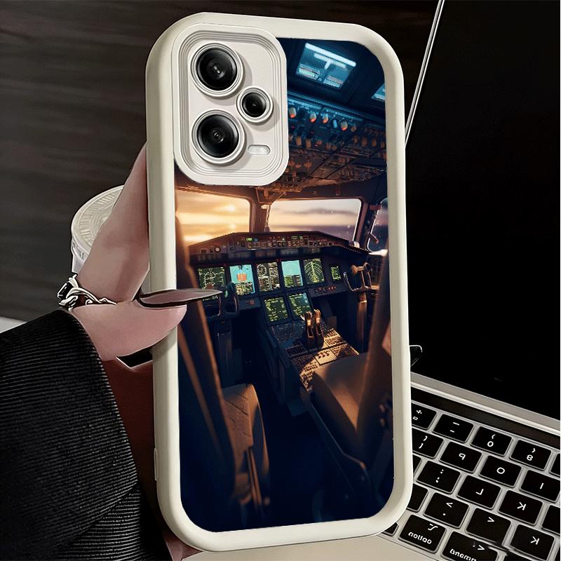 Phone Case for Xiaomi Redmi Note 15 14 13 Pro Plus Aviation Aeroplane Pilot Cockpit Shell 12S 11 11S 11T 5G 14S Soft Silicone Fu