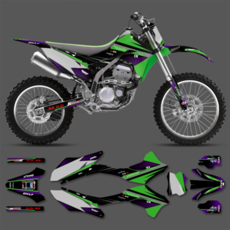 PowerZone For Kawasaki KLX 300R Graphics Background Decals Stickers For 2020 2021 2022 2023 KLX 300R