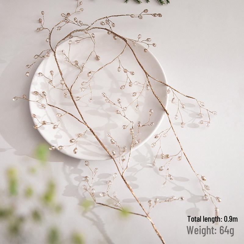 Champagne Gold Christmas Tree Ornaments: Spherical, Pine Cone, and Snowflake Shapes.