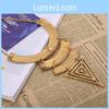 Fashionable And Creative Multi Layer Geometric Shape Women Metal Necklace For Casual Wear And Gift Giving