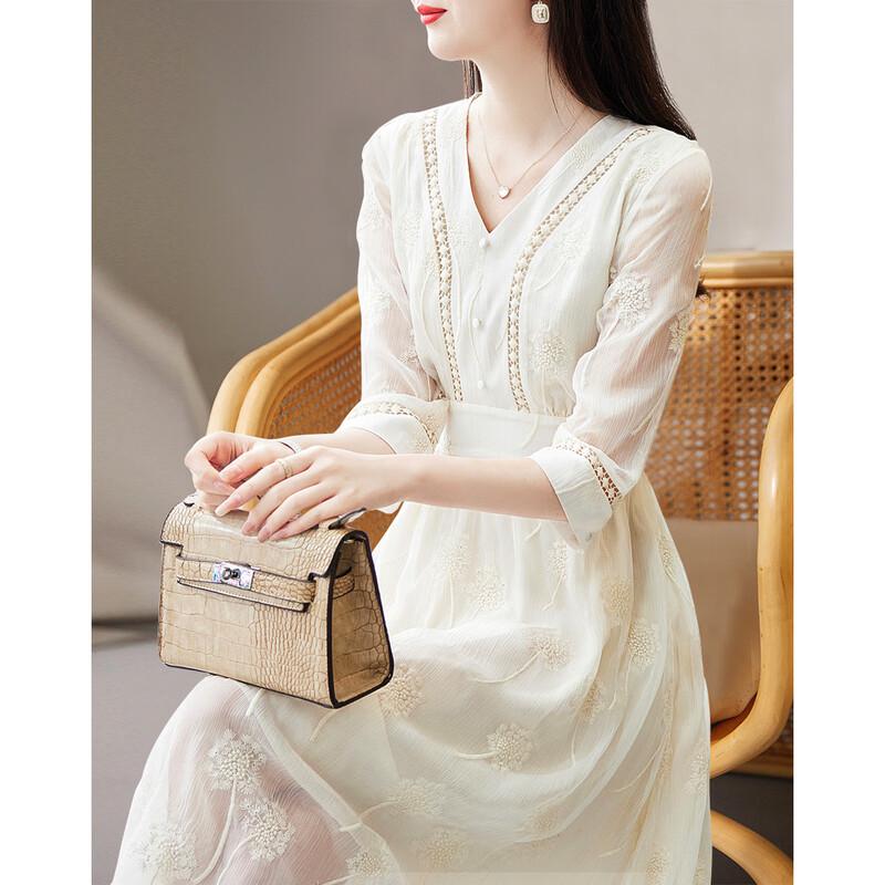 

Вышитое миди-платье А-силуэта с V-образным вырезом DeMana M