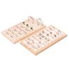 Wooden Jewelry Display Tray Jewellery Earrings Trinket Displays Pallet Counter Rings Showcase Salver Jeweler Ring Organizer Tray