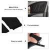 2 peças Universal Car Sun Shade Cortina de janela lateral Auto Dobrável Proteção UV Preto Puro Tecido Sun Visor Blinds Cover Car-Styling