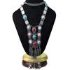 1Pc Women Retro Ethnic Style Long Tassel Sweater Necklaces Exaggerated Women's Bohemian Chain