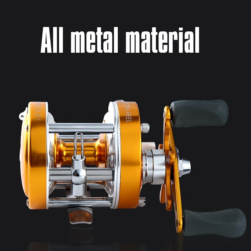 Stainless Steel Baitcasting Reel - Ambidextrous, Full Metal Construction with Centrifugal Brake System for Sea & Boat Fishing