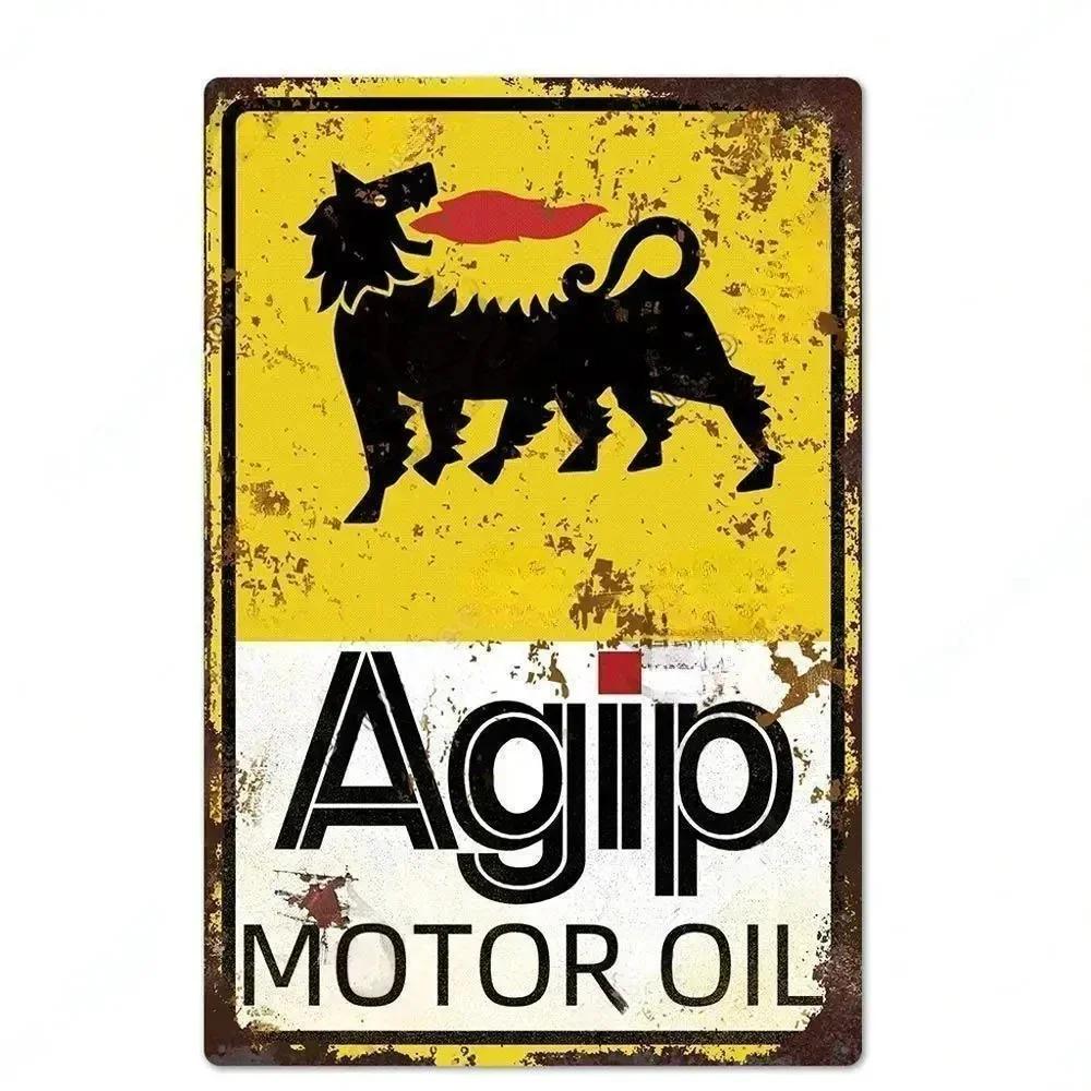 

Engine Oil Vintage Signs & Poster Metal Signs:Decorative Plaques for Wall Decoration in Garage,Gas Stations,Man Caves,Clubs,Bars 20x30cm
