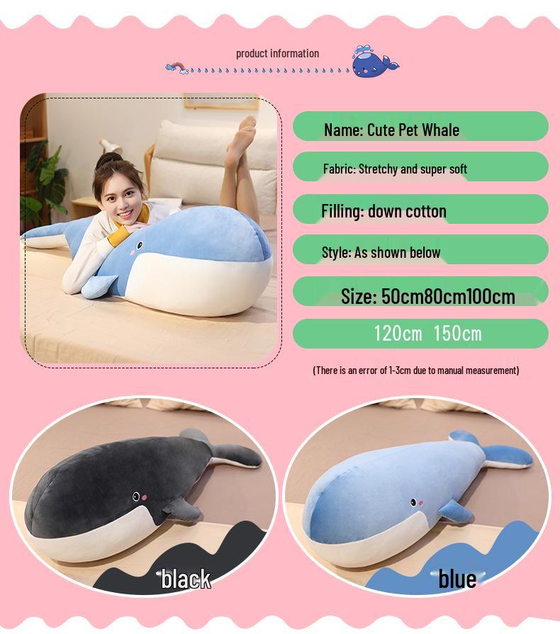 Cartoon Whale Shark Plush Toy Soft Pillow