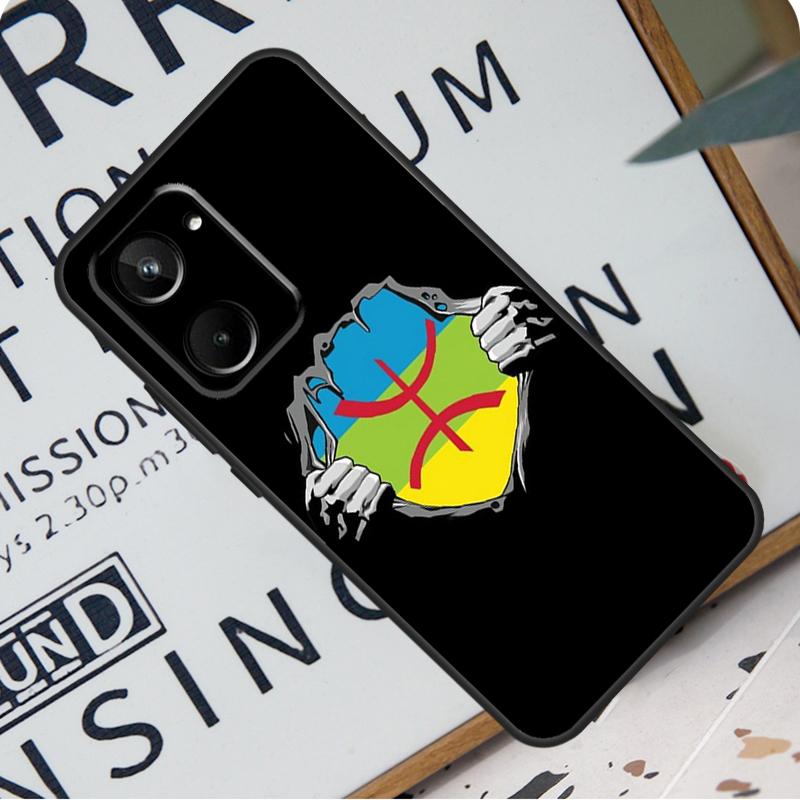 Amazigh Berber Flag For Realme 12 Pro Plus 9 10 11 GT5 C51 C31 C67 C55 C53 C35 C33 C30 C21Y C25s GT Neo 6 Case