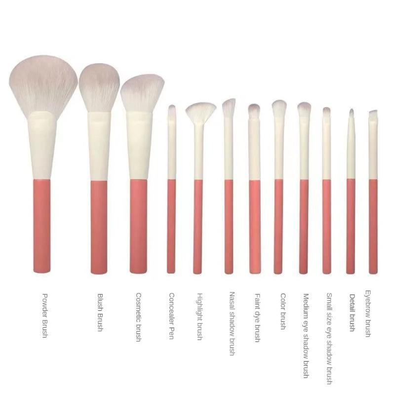 12pcs Makeup brush set full set of loose powder brush, eye shadow, foundation make-up, soft hair, beauty tools makeup brush