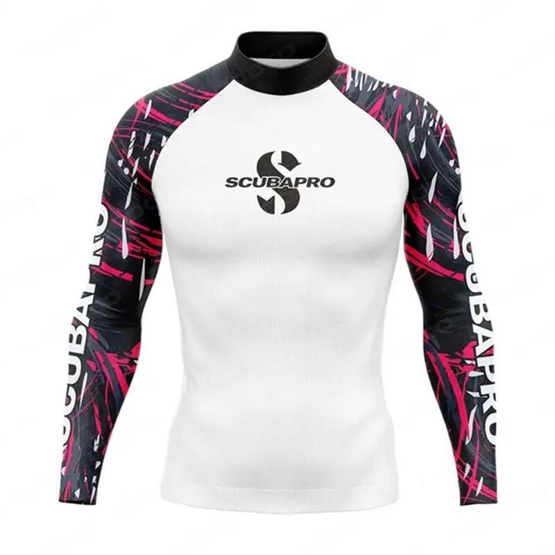Herren UV-Schutz Rash Guard Langarm Badeshirt Surfen Tauchen Schnorcheln Wassersport Schnelltrocknend 5XL