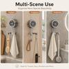 1/2pcs Vacuum Suction Cup Double Hook No Drill Heavy Duty PET ABS Wall Hanger for Bathroom Kitchen Storage